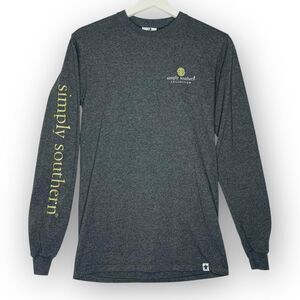 Simply Southern Gray God Is My Anchor Long Sleeve T-shirt Women’s Size Small